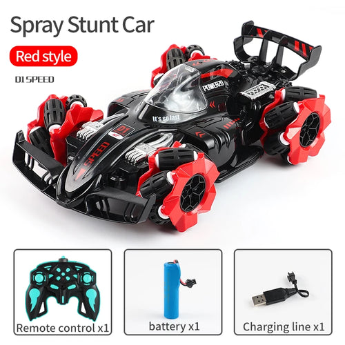 High-Speed Stunt RC Car with Lights, Music, and Spray Feature ToylandEU.com Toyland EU