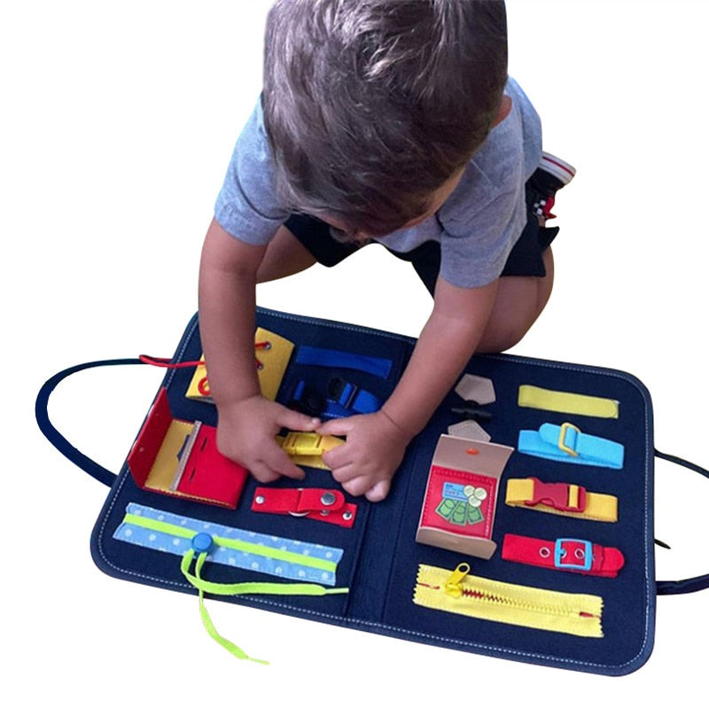 Educational Montessori Sensory Board for Babies and Toddlers - Animal Themed