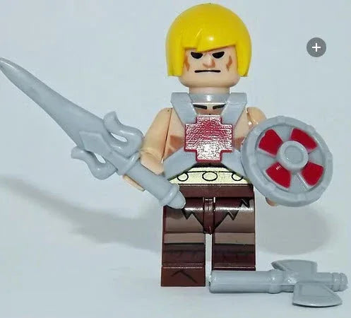 He Man Custom Figure With Power Sword Classic Look Lego Compatible Body Blonde Hair - ToylandEU
