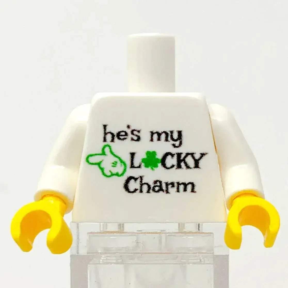 Custom Lego Figure Torso With My Lucky Charm Today Print On Authentic LEGO Torso - ToylandEU