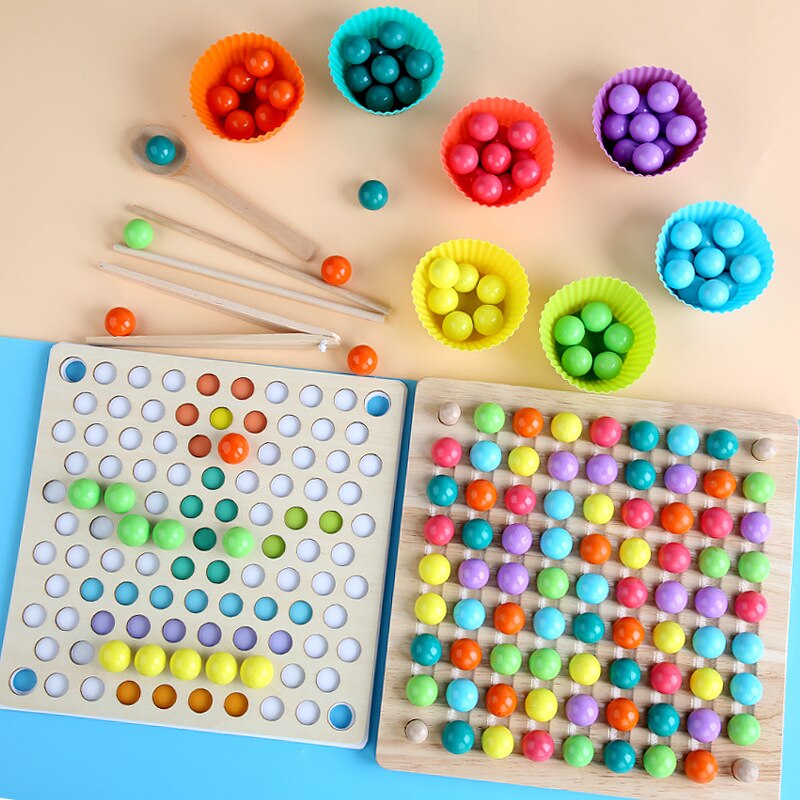 Montessori Wooden Beads Puzzle Educational Toy for Kids - ToylandEU