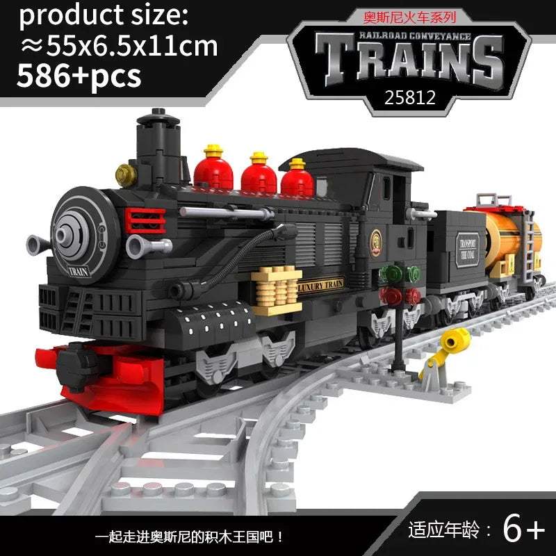 Lego Compatible City Train Set Building Blocks With Tracks - ToylandEU