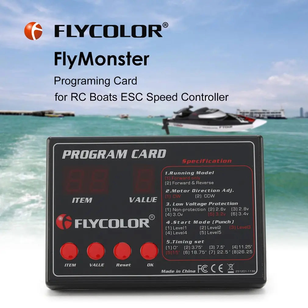 Flycolor boat ESC program card for RC flymonster series electronic - ToylandEU