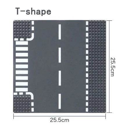 Premium City Road Baseplate 32x32 Crossroad For Builders - ToylandEU
