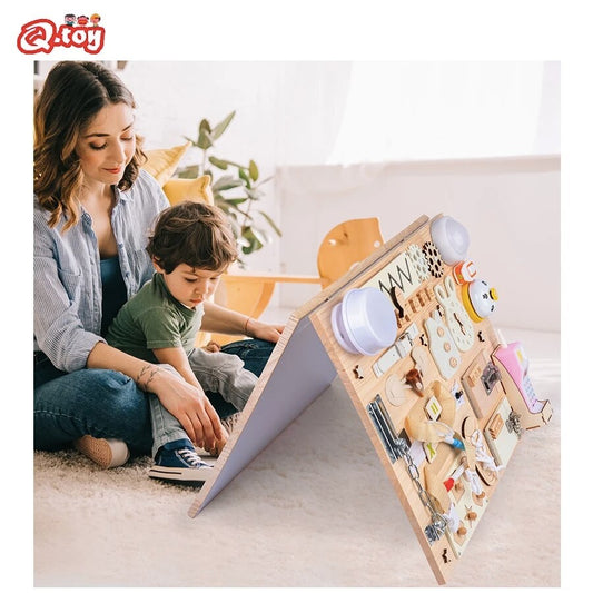 BusyBoard Latch Sensory Montessori Wood Toy for Kids - ToylandEU