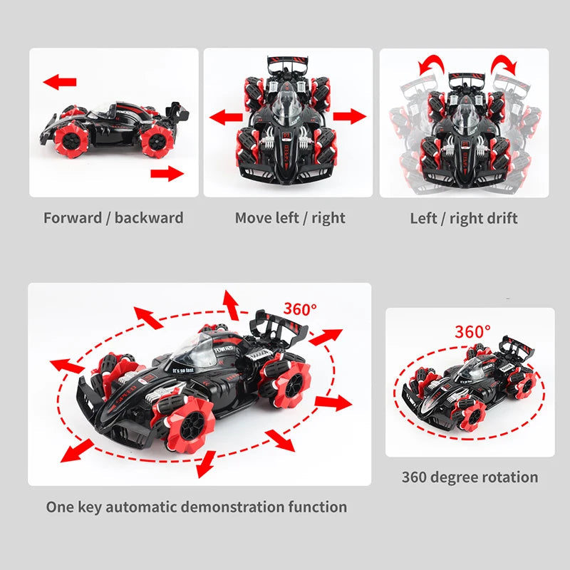 High-Speed Stunt RC Car with Lights, Music, and Spray Feature - ToylandEU