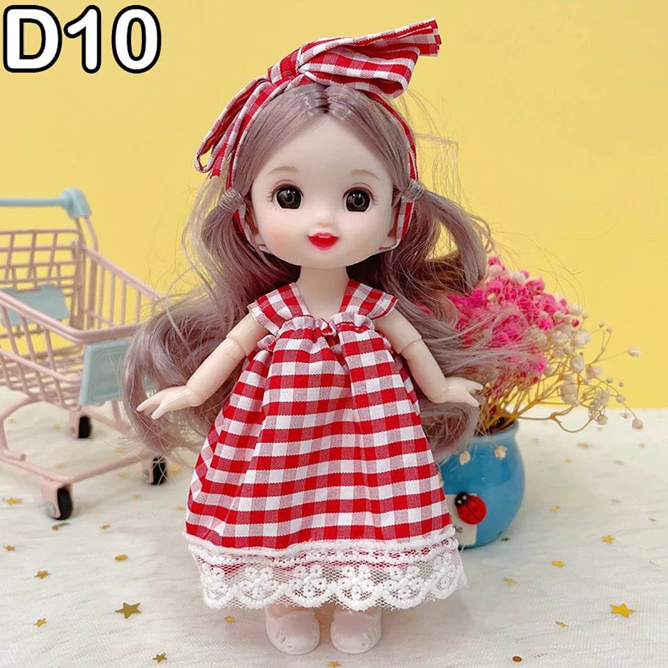 New 16 Cm BJD Mini Doll 13 Movable Joint Girl Baby Toy - ToylandEU