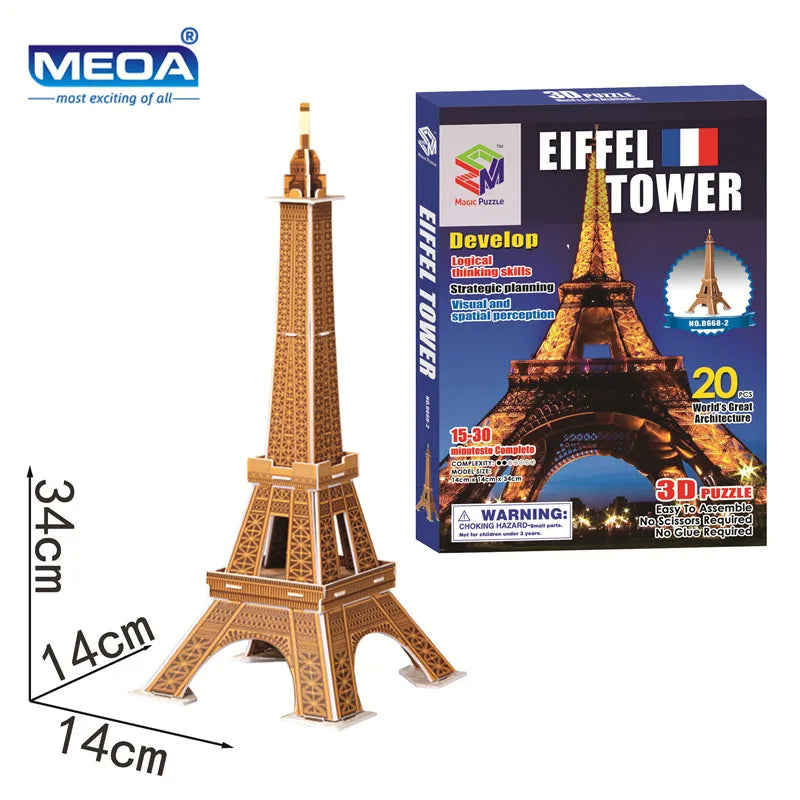 3D Puzzle | World Famous Architecture Buildings | 40 Styles Collection | Ages 6+
