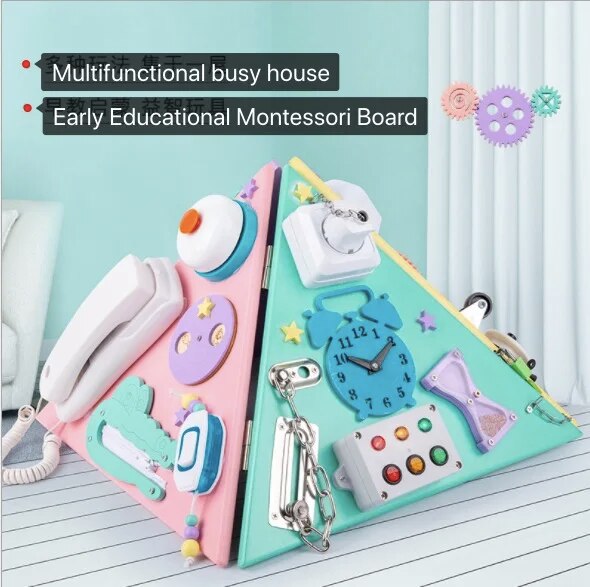 BusyBoard Latch Sensory Montessori Wood Toy for Kids