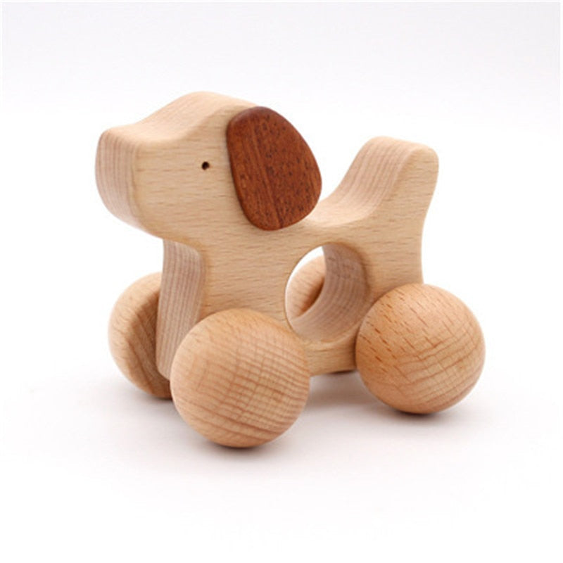 Wooden Animal Sensory Spinning Top Educational Toy - ToylandEU