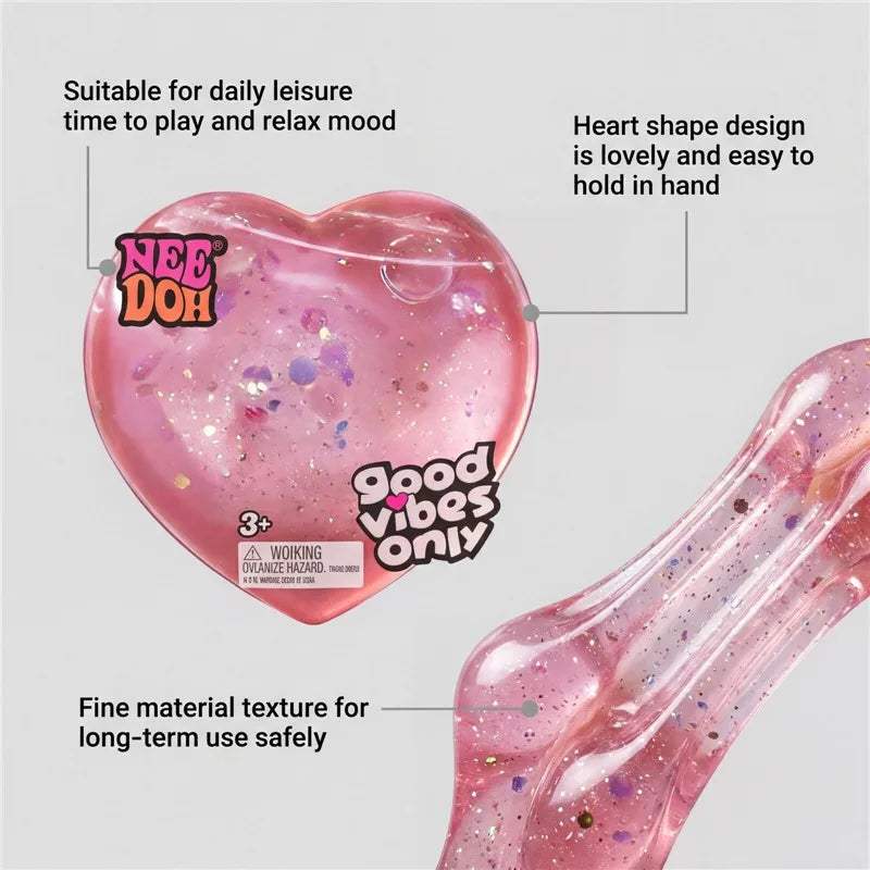 Heart Squeeze Toy | Glitter Stress Relief | Toylandeu™