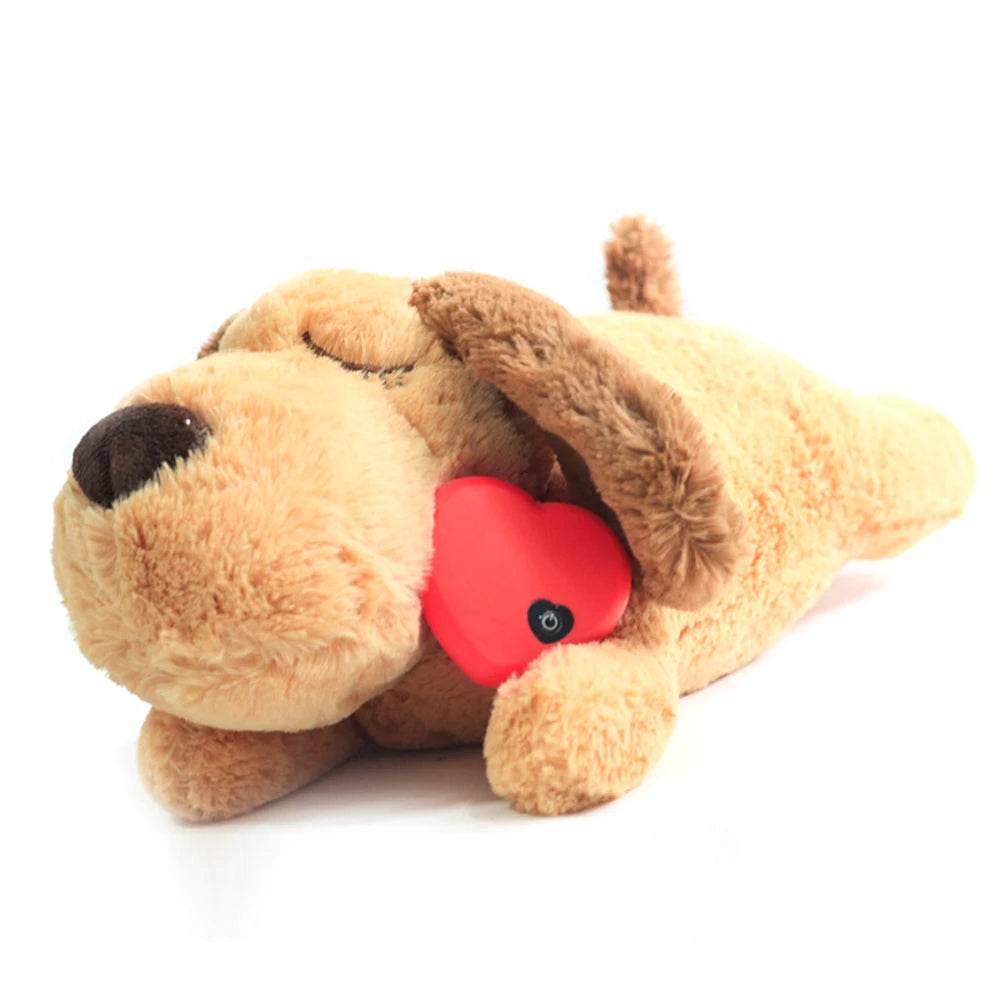 Heartbeat Puppy Behavioral Train Plush Toy Pet Soft Sleep Anxiety Reliever Doll - ToylandEU