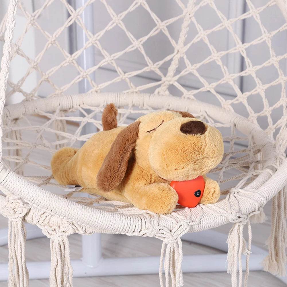 Heartbeat Puppy Behavioral Train Plush Toy Pet Soft Sleep Anxiety Reliever Doll - ToylandEU