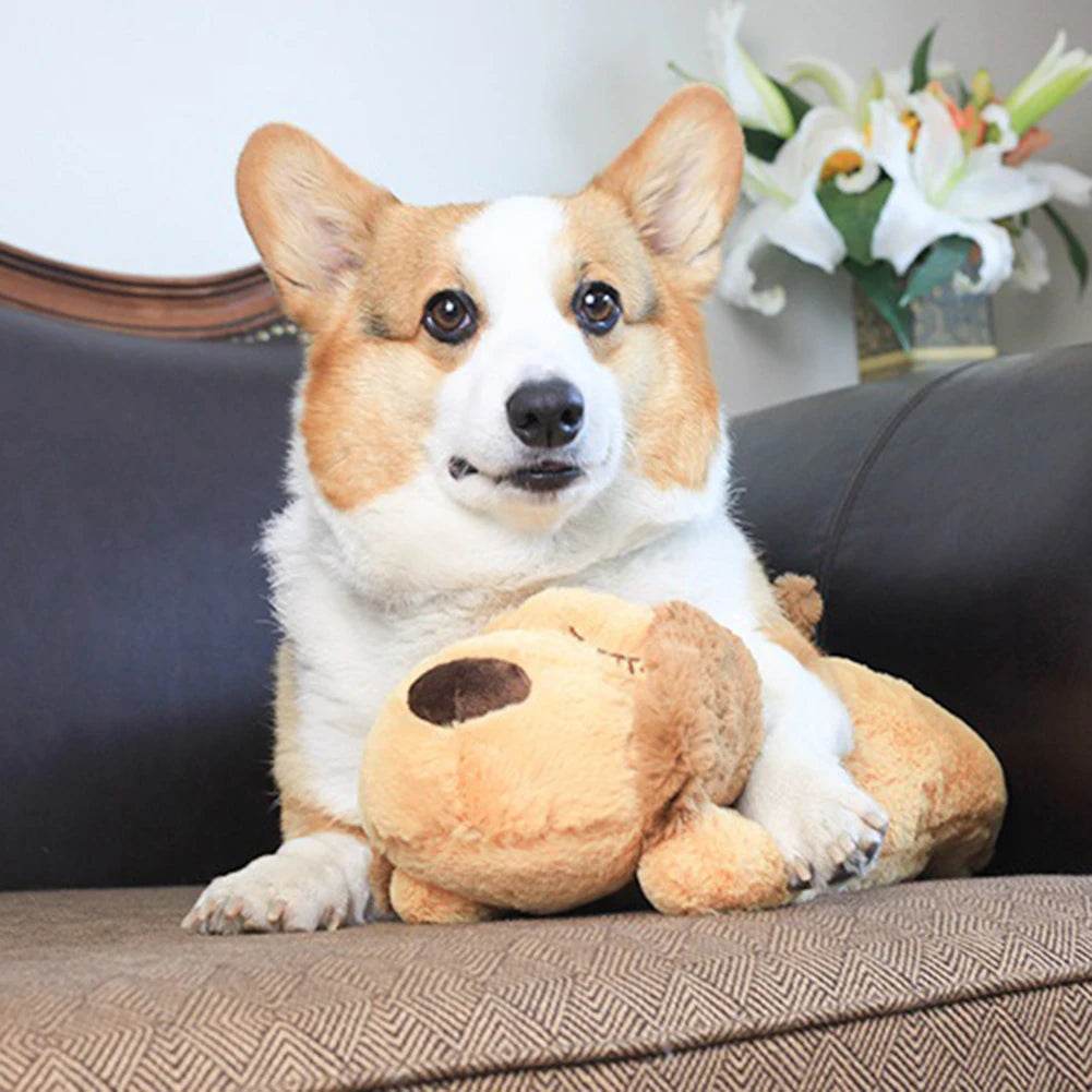 Heartbeat Puppy Behavioral Train Plush Toy Pet Soft Sleep Anxiety Reliever Doll - ToylandEU