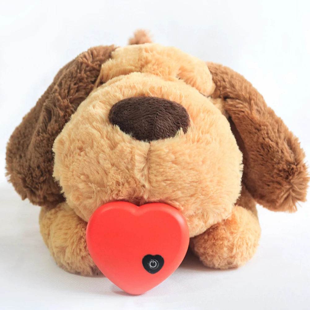 Heartbeat Puppy Behavioral Train Plush Toy Pet Soft Sleep Anxiety Reliever Doll - ToylandEU