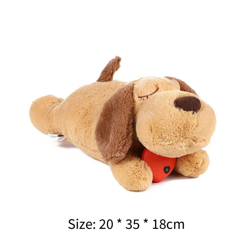 Heartbeat Puppy Behavioral Train Plush Toy Pet Soft Sleep Anxiety Reliever Doll - ToylandEU
