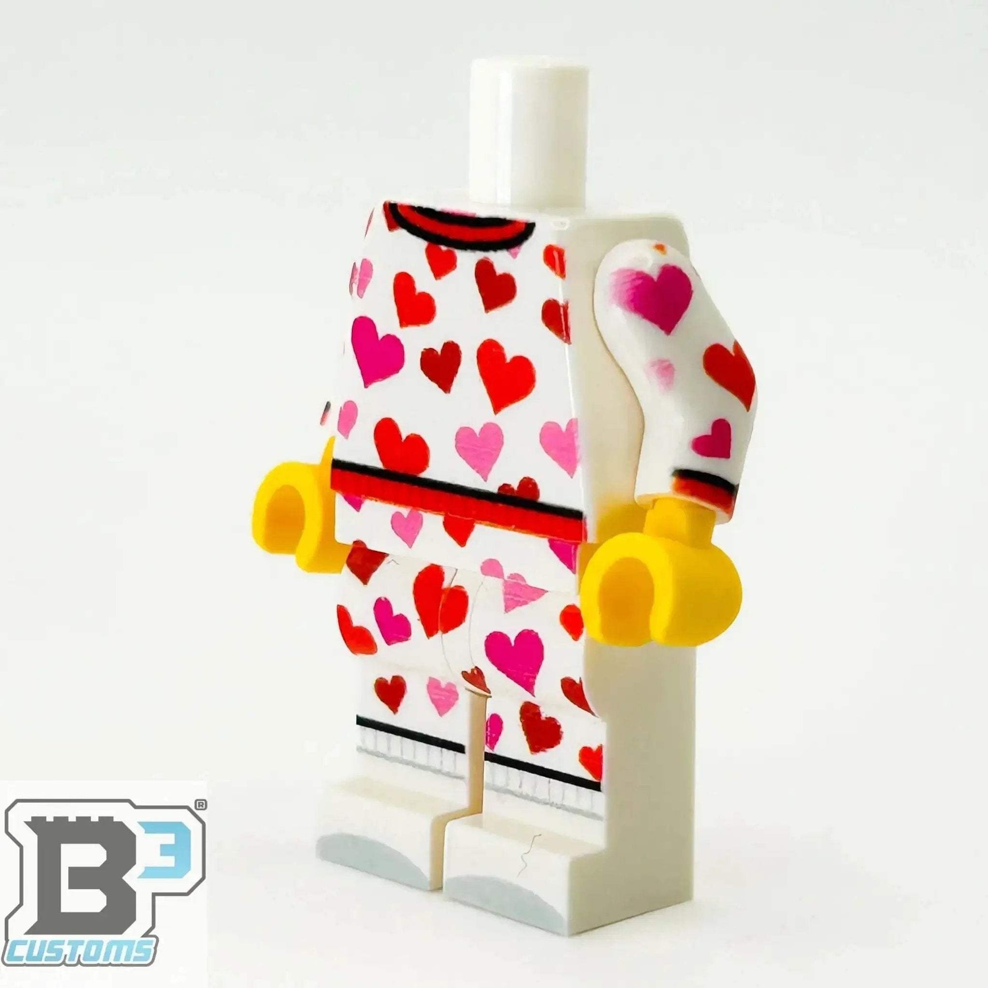Valentine's Day LEGO Figure Body Pajamas With Premium Printing On Authentic Legs And Torso - ToylandEU
