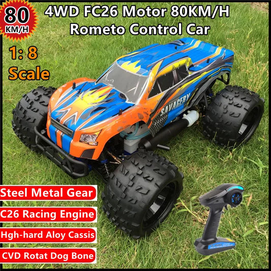 High-Speed 4WD Remote Control Racing Car with Shock Absorber and Hydraulic Drive
