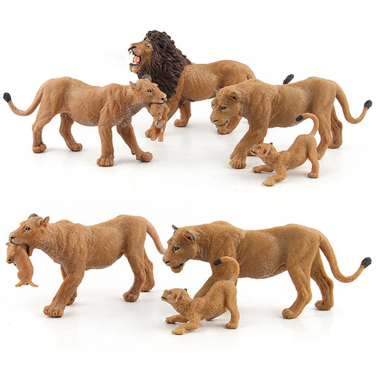 Majestic Lion Family Action Figures - Realistic Wildlife Collectibles