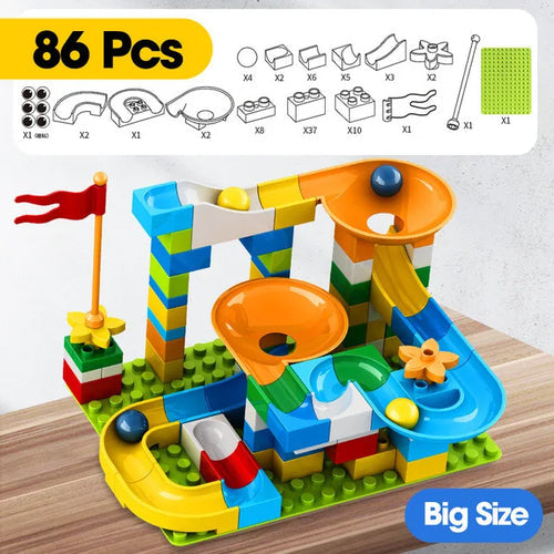 86-344pcs Marble Race Run Track Large Basic Building Block Funnel ToylandEU.com Toyland EU