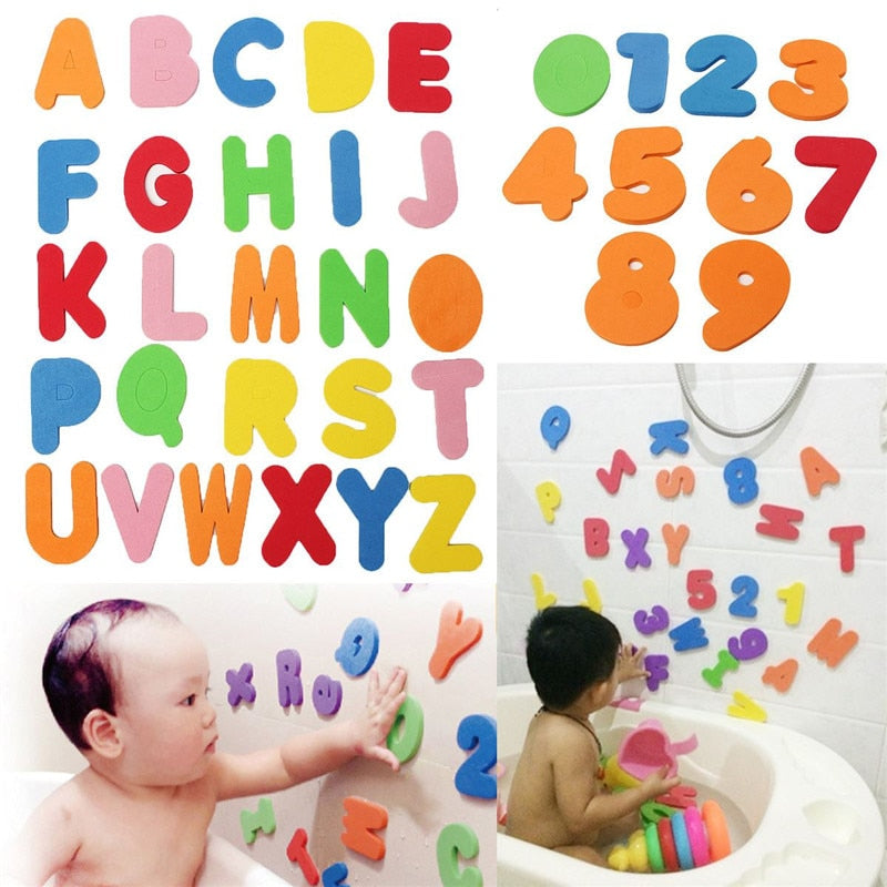 Foam Alphabet and Number Bath Toys for Kids - Educational Learning Set
