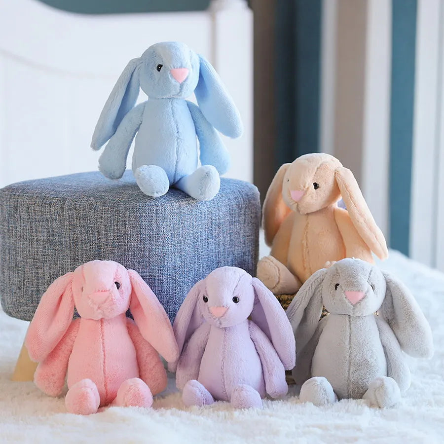 Rabbit Doll Soft Plush Toy with Long Ears - Ideal for Kids and as Wedding Decoration - ToylandEU