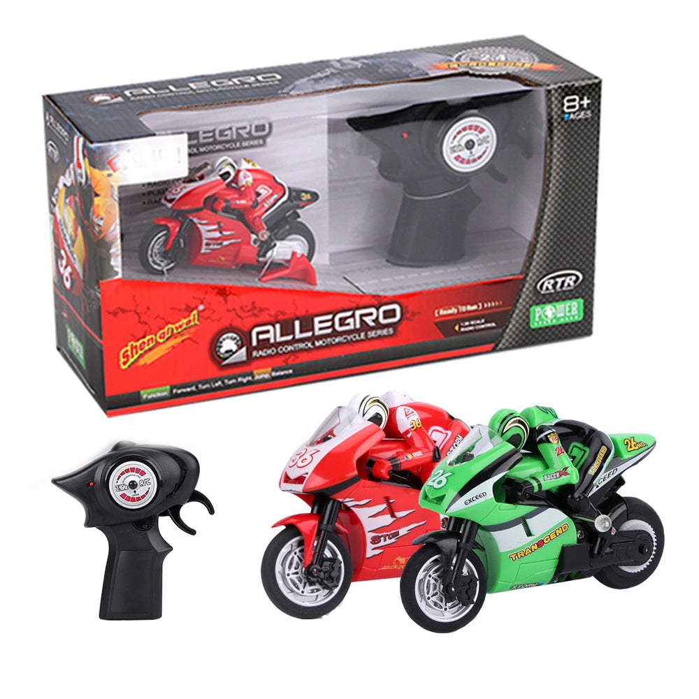 Remote Control Mini Moto Electric Motorcycle Racing Toy for Kids and Adults
