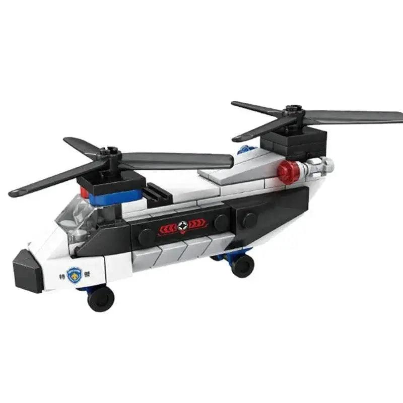  New DIY MOC City Plane SWAT Dual-Rotor Helicopter Kit -  ToylandEU™