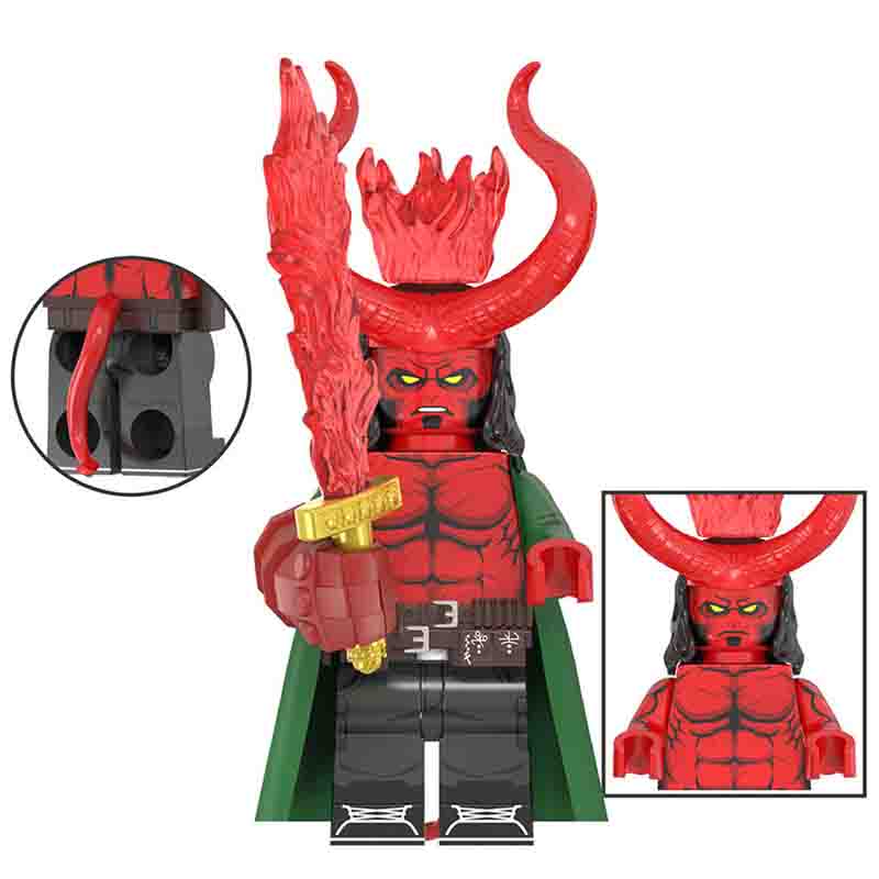 Hellboy Minifigure | Fully Horned | Toylandeu™