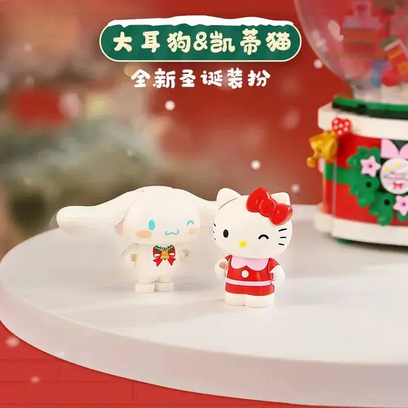 Hello Kitty Christmas Music Box Rotating Building Blocks Set - ToylandEU