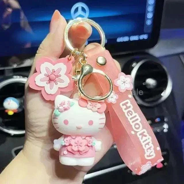  Hello Kitty Keychains Sanrio Durable Car Charms 