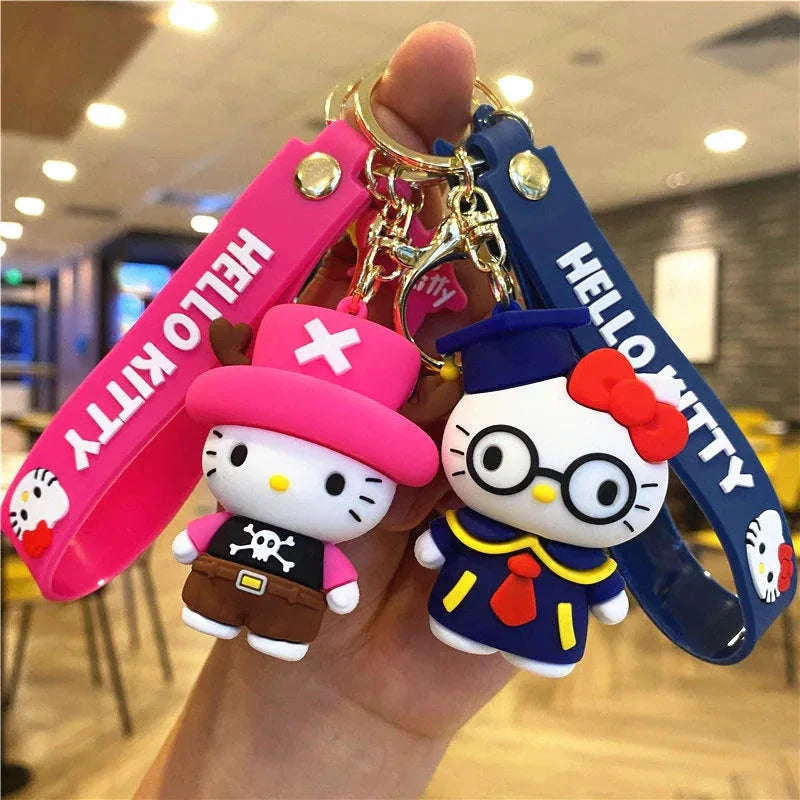  Hello Kitty Keychains Sanrio Durable Car Charms 