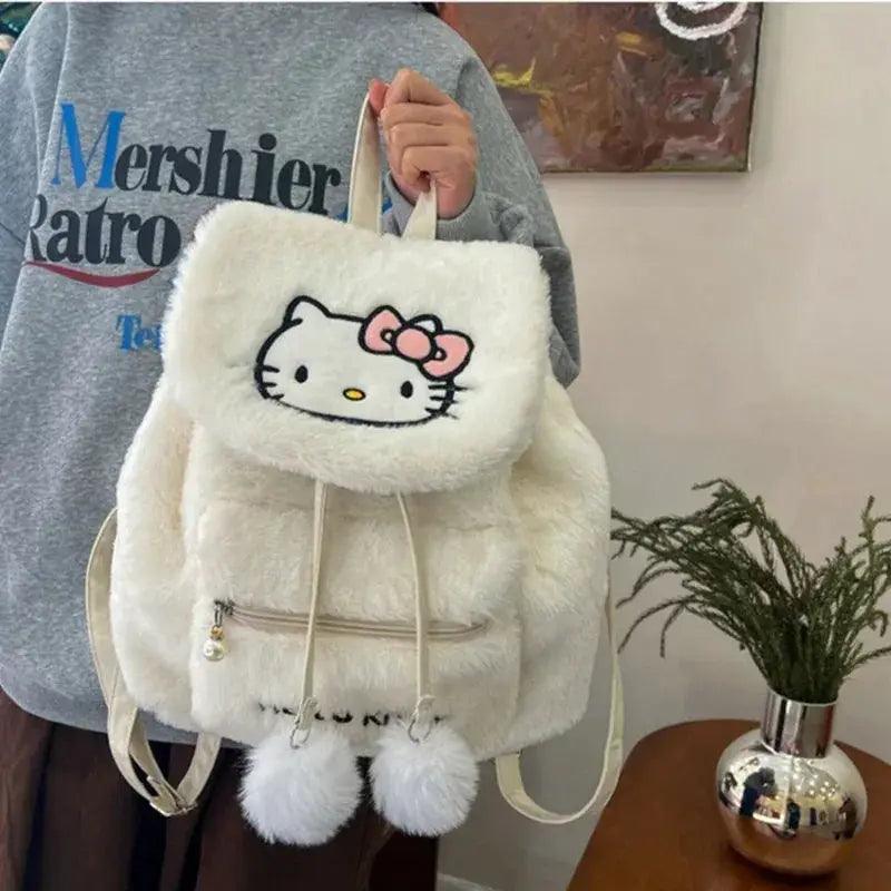  Hello Kitty Plush Backpack Large Capacity For Girls Kawaii -  ToylandEU™