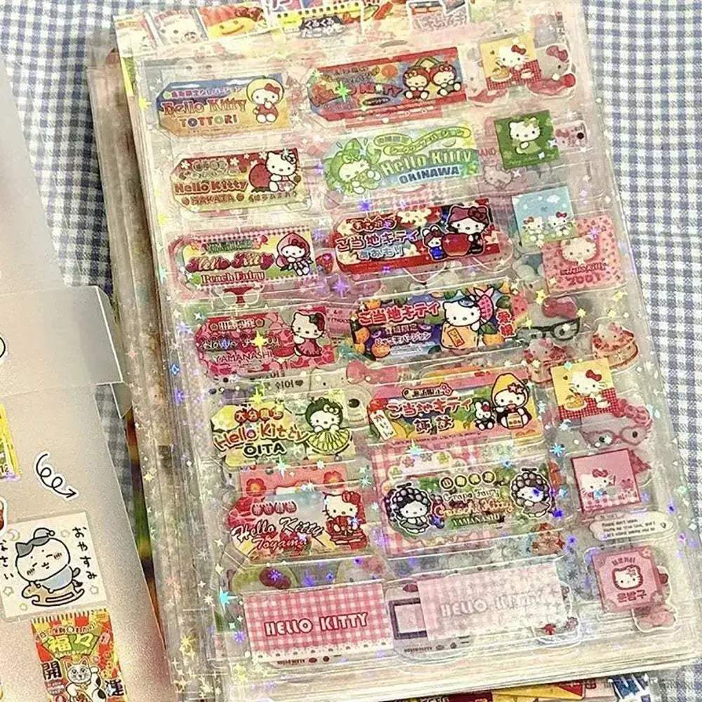 Hello Kitty Rilakkuma Die Cut Sticker Set With Flashing Laser - ToylandEU