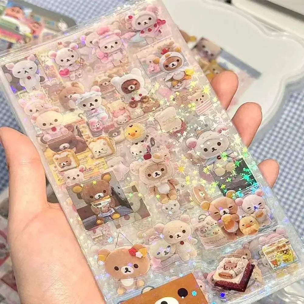 Hello Kitty Rilakkuma Die Cut Sticker Set With Flashing Laser - ToylandEU