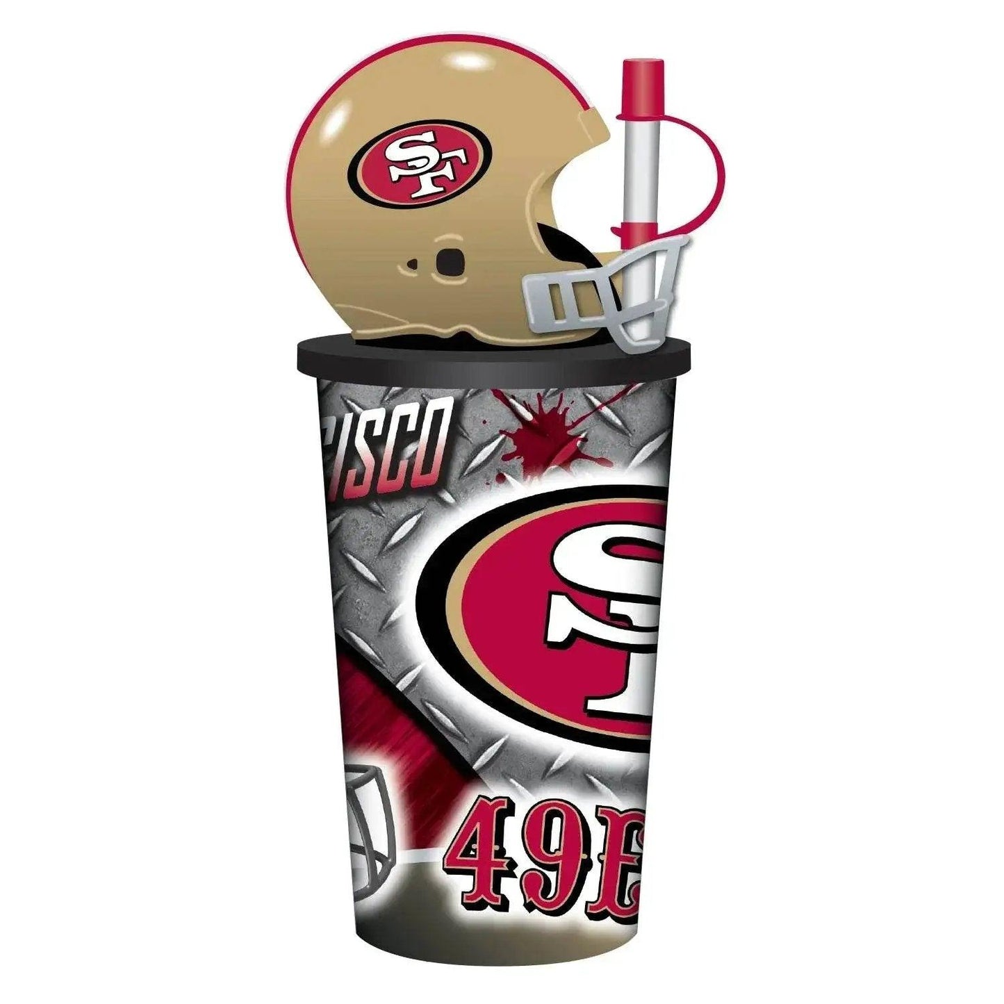  San Francisco 49ers Helmet Cup 32 Oz Plastic With Straw Lid -  ToylandEU™