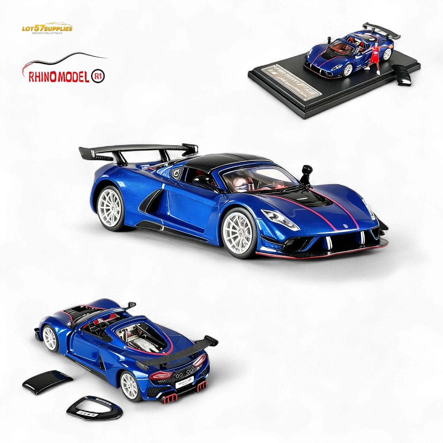 Hennessey Venom F5 Diecast Model Car Magnetic Hood - ToylandEU