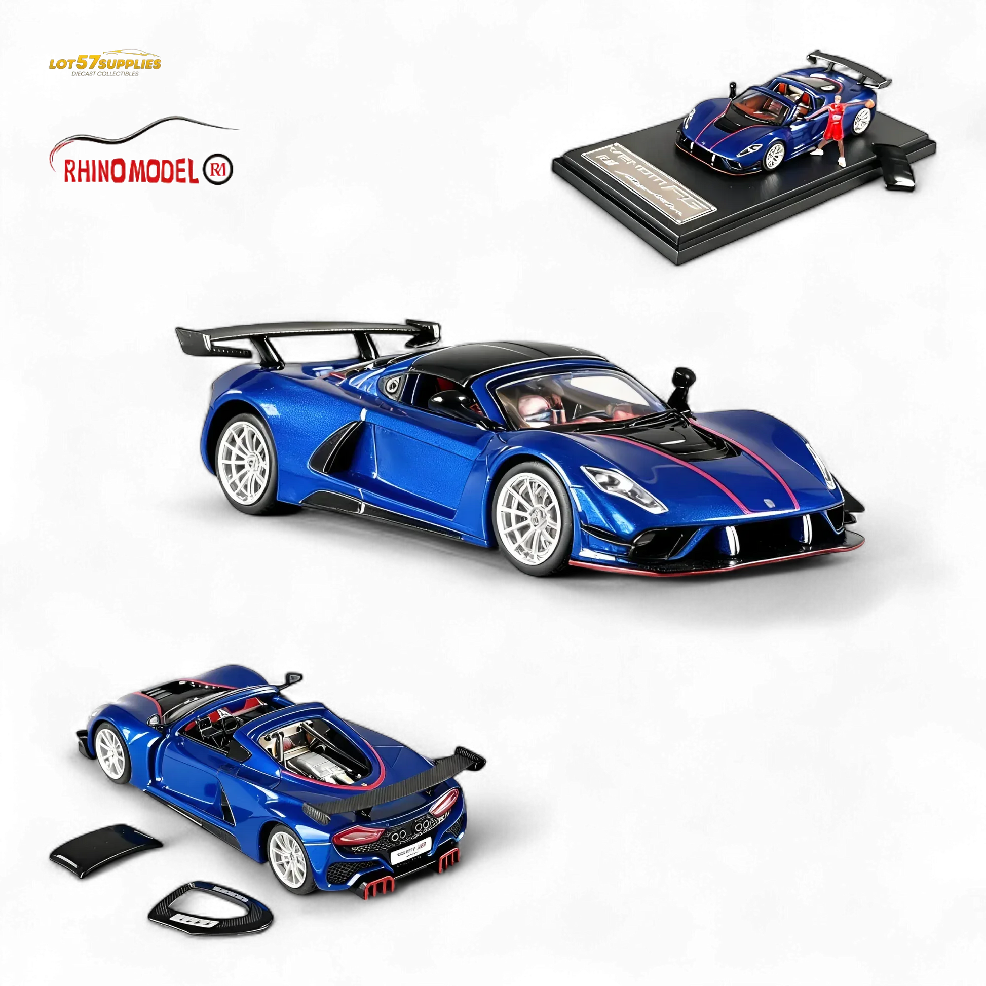 Hennessey Venom F5 Diecast Model Car Magnetic Hood - ToylandEU