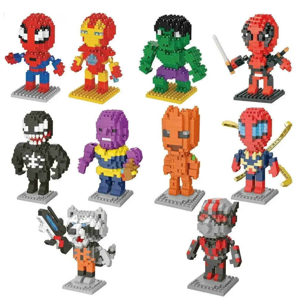Hero Cartoon Micro Particle Building Blocks Children Assembly Toy Anime Action Figure Boy Girl Kid Gift Cute Toy Building Bricks - ToylandEU