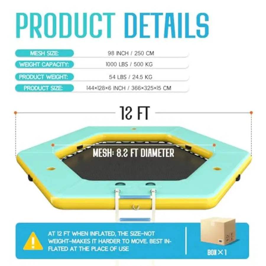  Hexagon Inflatable Water Hammock For Adults With Mesh -  ToylandEU™