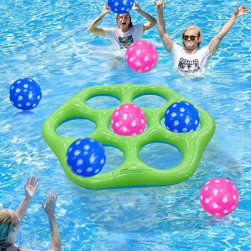  Hexagonal Inflatable Ring Toss Pool Game For Family Fun PVC -  ToylandEU™