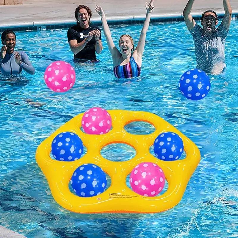  Hexagonal Inflatable Ring Toss Pool Game For Family Fun PVC -  ToylandEU™