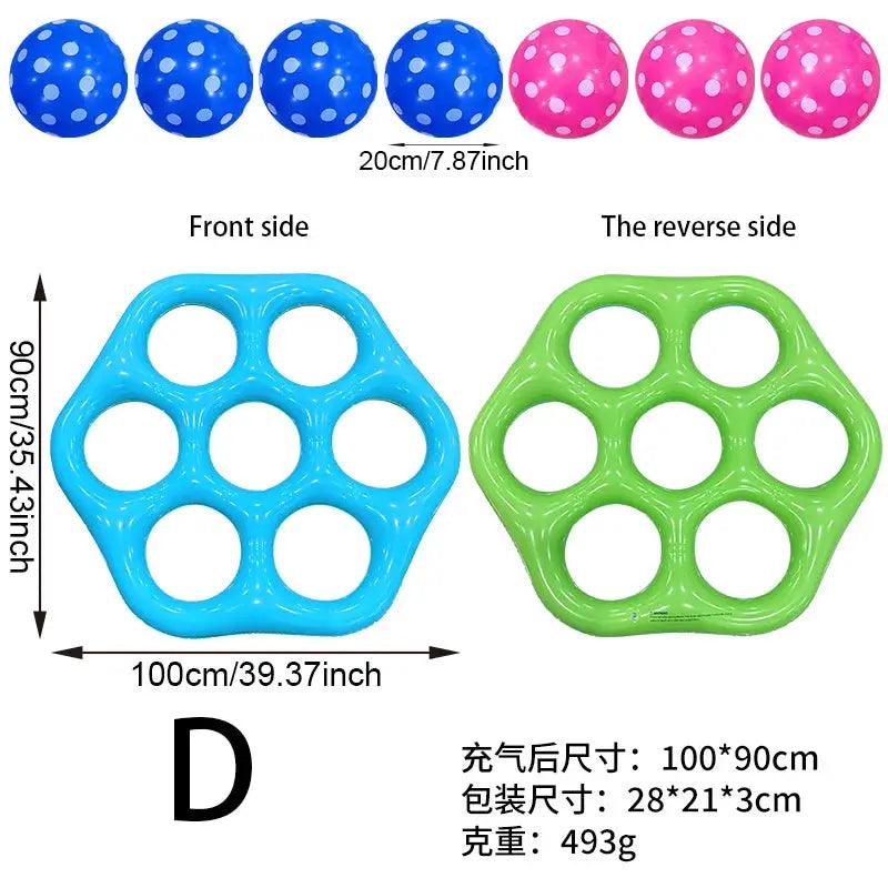  Hexagonal Inflatable Ring Toss Pool Game For Family Fun PVC -  ToylandEU™