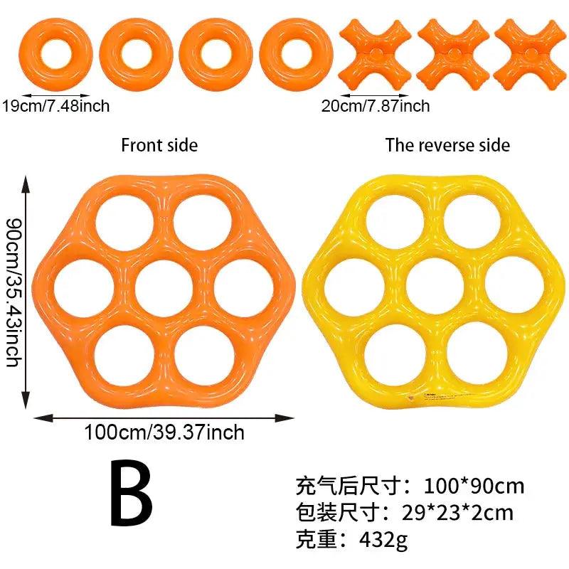  Hexagonal Inflatable Ring Toss Pool Game For Family Fun PVC -  ToylandEU™