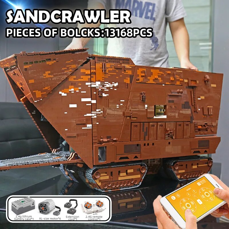 MOC-13289 Cavegod UCS Sandcrawler War Ship Building Blocks Model - ToylandEU