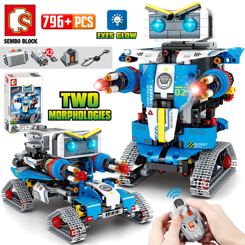 Transforming RC Robot Building Blocks for Children's Remote Control Car Toy