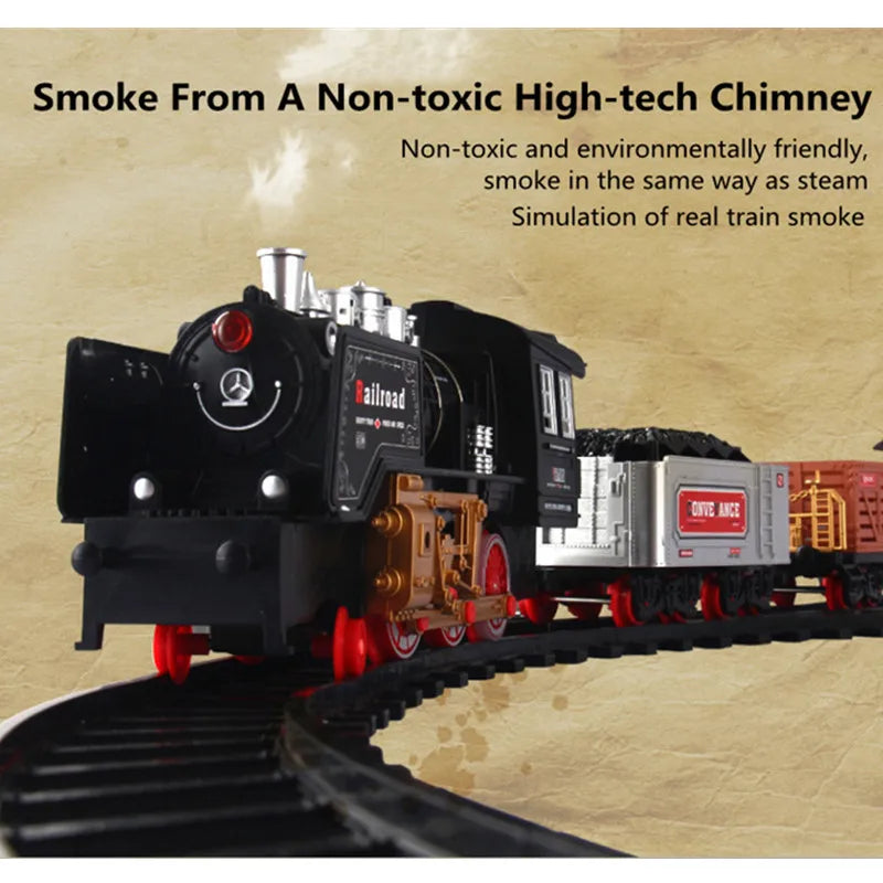 Realistic Smoking Steam Train Model with Remote Control - ToylandEU