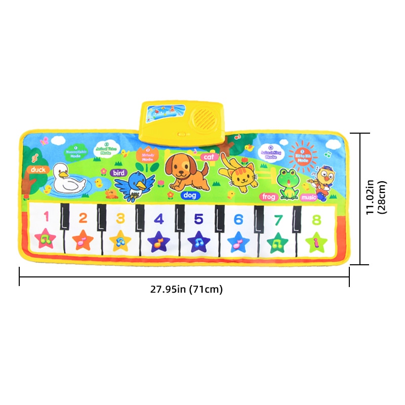 Large Size Baby Musical Mat with Dinosaur Theme, Piano Toy for Early Learning Toyland EU Toyland EU
