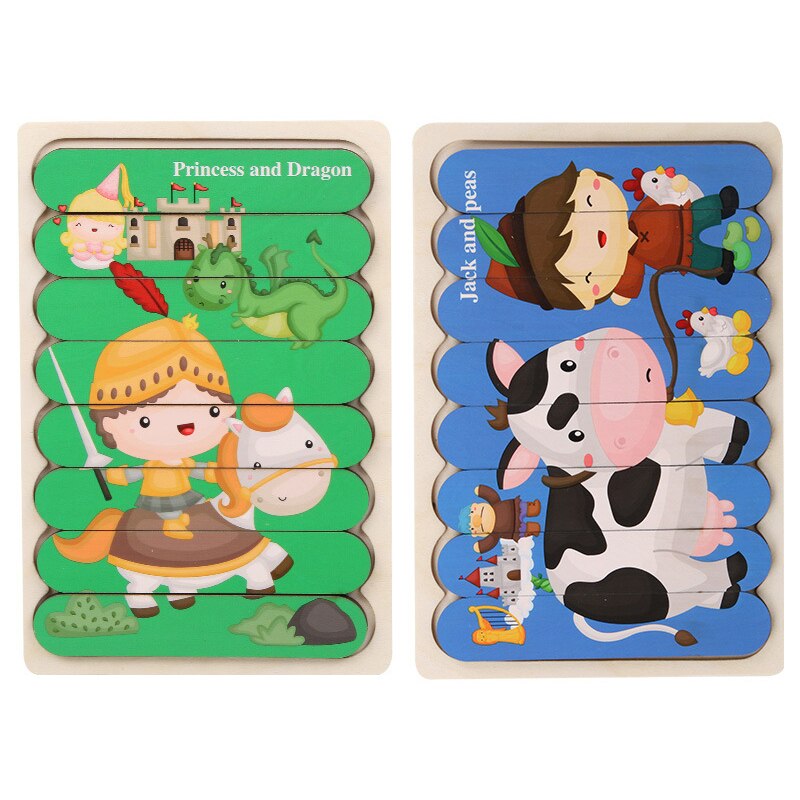 Wooden Animal and Fruit Jigsaw Puzzle for Children's Early Education and Learning Toyland EU Toyland EU