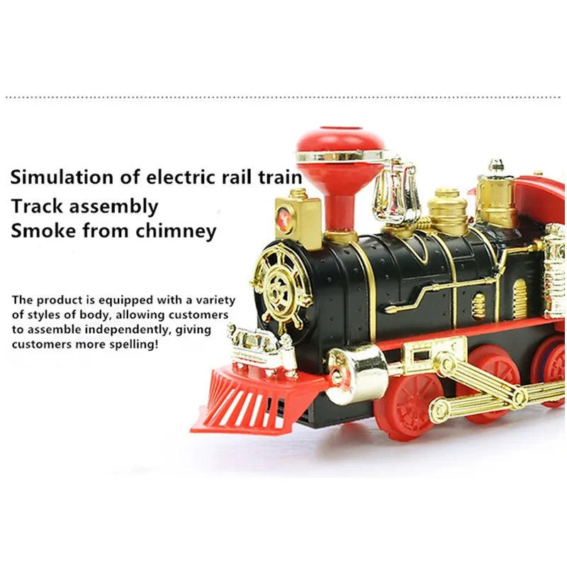 RC Electric Train with Realistic Smoking Effect and Mine Car Accessories - ToylandEU